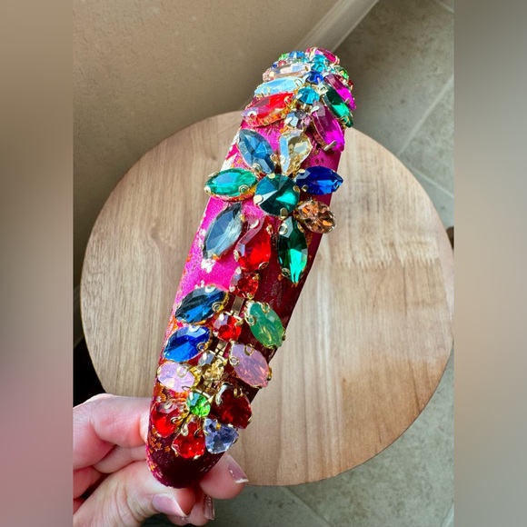 Baroque Style Wide Brimmed Headband Sparkling Rhinestone - Picture 6 of 8